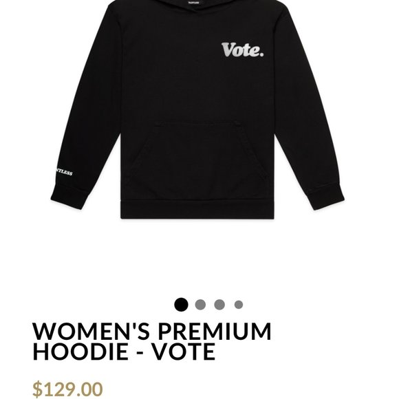 TALENTLESS Black Hoodie with White Print - Picture 3 of 3